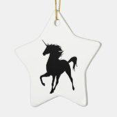 Black Unicorn Silhouette Startort Ornament (Links)