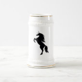 Black Unicorn Silhouette Stein Bierglas (Mittel)