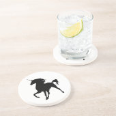 Black Unicorn Silhouette Untersetzer (Seite)