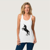 Black Unicorn Tank Top (Vorderseite Vollansicht)
