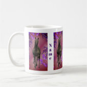 Black Unicoron Blume Fantasie Personalisiert Kaffeetasse (Links)