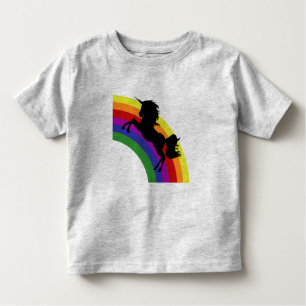 Black Unicoron Silhouette Rainbow Kinderkind T - S Kleinkind T-shirt