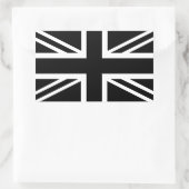 Black Union Jack British (UK) Country Flag Rechteckiger Aufkleber (Tasche)