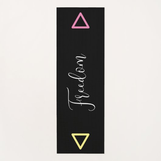 Black Unisex Personalisiert Yogamatte (Vorderseite)