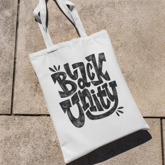 Black Unity Quote Tragetasche