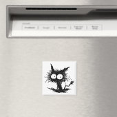 Black Unkempt Kitten GabiGabi Magnet (In Situ (Geschirrspüler))