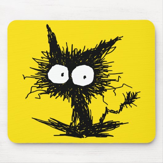 Black Unkempt Kitten GabiGabi Mousepad (Vorne)