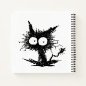 Black Unkempt Kitten GabiGabi Notizbuch (Rückseite)