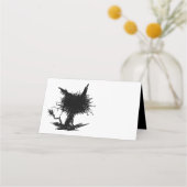 Black Unkempt Kitten GabiGabi Platzkarte (Rückseite)