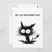 Black Unkempt Kitten GabiGabi Postkarte (Vorne/Hinten)