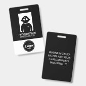 Black V1 Employee Abzeichen Ausweis (Vorder- & Rückseite)