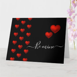 Black Valentine Card Karte