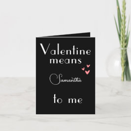 Black Valentine Day Card mit benutzerdefinierten N Feiertagskarte
