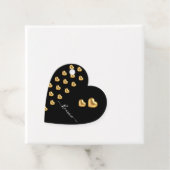 Black Valentine Flatscreen Grußkarte vom Gold Heft Geschenkanhänger (Beispiel)