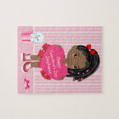 Black Valentine Girl Puzzle (Horizontal)