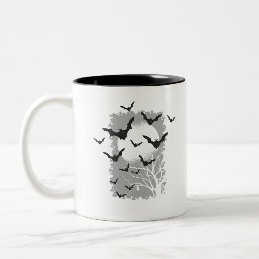 Black Vampire Fledermäuse Zweifarbige Tasse (Links)