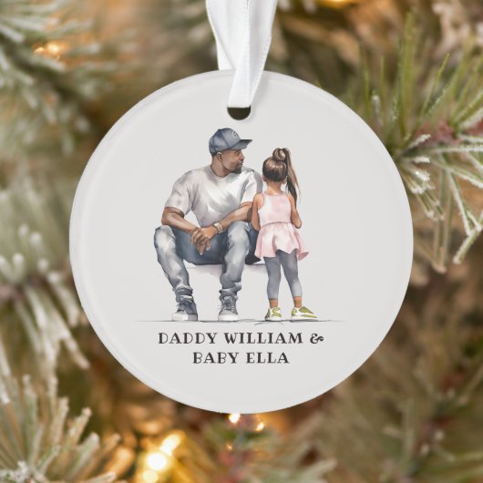 Black Vater and Daughter Bond (3) Ornament (Baum)
