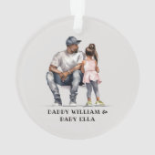 Black Vater and Daughter Bond (3) Ornament (Rückseite)