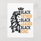 Black Vater Black Leader Black King Vathers Day Postkarte (Vorderseite)