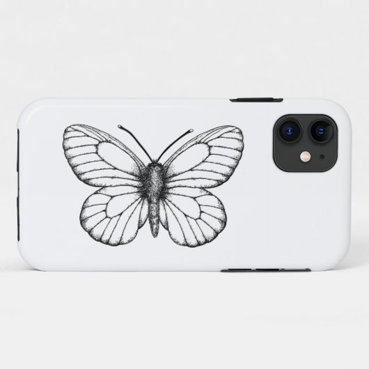 Black-veined white butterfly Case-Mate iPhone hülle (Rückseite (Horizontal))