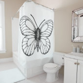 Black-veined white butterfly duschvorhang (Beispiel)