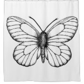 Black-veined white butterfly duschvorhang (Vorderseite)