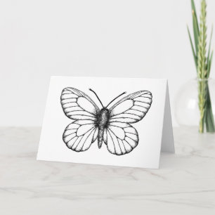 Black-veined white butterfly karte