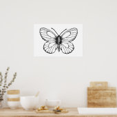 Black-veined white butterfly poster (Küche)