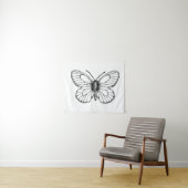 Black-veined white butterfly wandteppich (Beispiel (Horizontal))