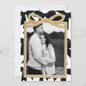 Black Velvet Bow Elegant Posh Baby Dusche Einladung (Rückseite)