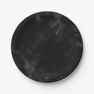 Black Velvet Elegantes Vintag Glam Glamour Party Pappteller