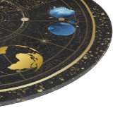 Black Velvet Gold Celestial Astrologie Schneidebrett (Ecke)