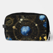 Black Velvet Gold Celestial Astrologie Waschbeutel (Vorderseite)
