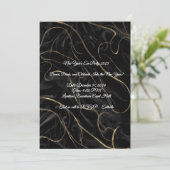 Black Velvet New Year Invitation – Editable Einladung (Stehend Vorderseite)