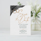 Black Velvet Save the Date Einladung (Stehend Vorderseite)