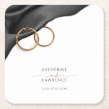 Black Velvet Wedding Coaster