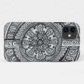 Black Velvet White Damask Dreamcatcher Mandala Kun Case-Mate iPhone Hülle (Rückseite (Horizontal))