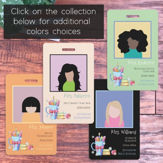 Black Vertical Foto ID Educator Abzeichen Ausweis