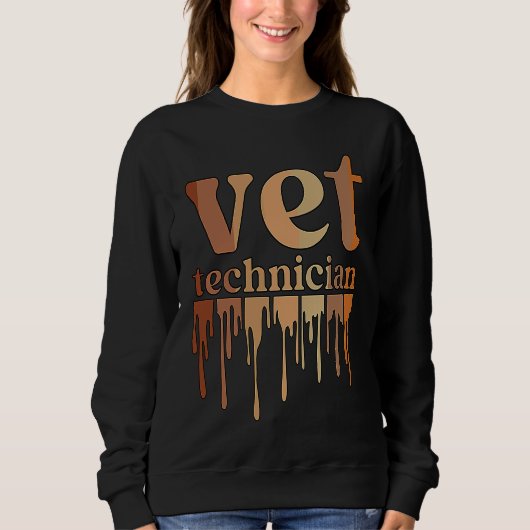 Black Vet Technician African American Veterinary T Sweatshirt (Vorderseite)