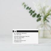 Black Veterinarian Business Card | Clinic Photo Visitenkarte (Stehend Vorderseite)