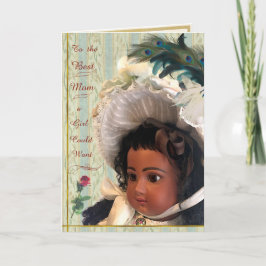 Black Victorian Doll Card for Mom Karte