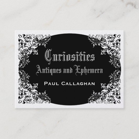 Black Victoriana Visitenkarte (Vorderseite)