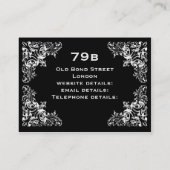 Black Victoriana Visitenkarte (Rückseite)