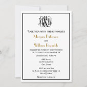 Black Vine Script Monogram B&G DIY BG Wedding Einladung (Vorderseite)