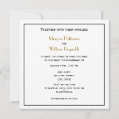 Black Vine Script Monogram B&G DIY BG Wedding Einladung (Rückseite)