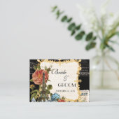 Black Vintag Eiffel Tower Rose Geschenkkartei Begleitkarte (Stehend Vorderseite)