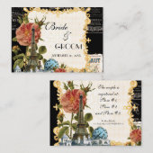 Black Vintag Eiffel Tower Rose Geschenkkartei Begleitkarte (Vorne/Hinten)