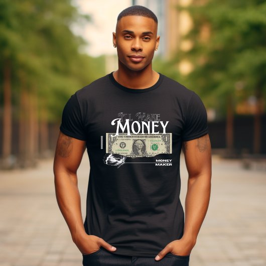 Black Vintag Money T - Shirt