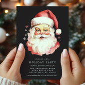 Black Vintag Retro Weihnachts-Party Einladung