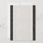 Black Vintage Bow & Linen Wedding Invitations Einladung (Rückseite)